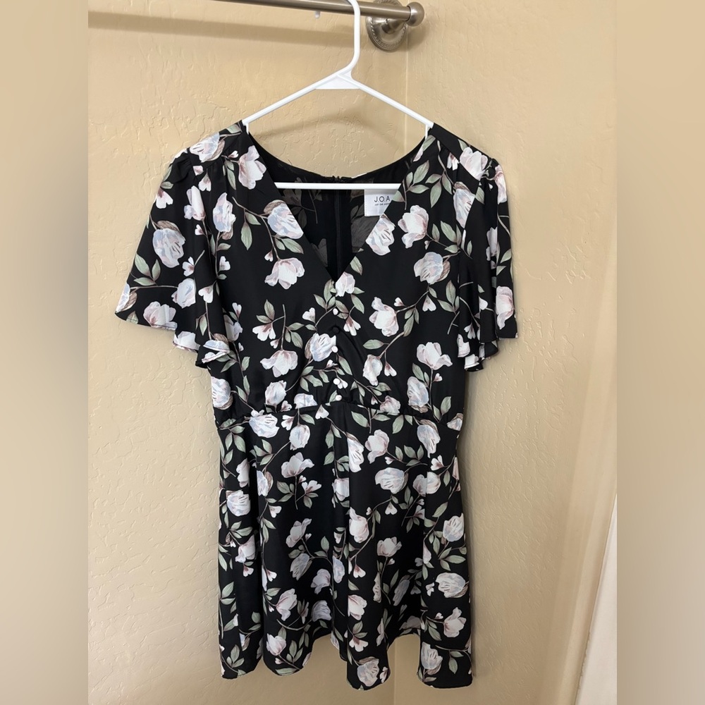 Floral Black Dress